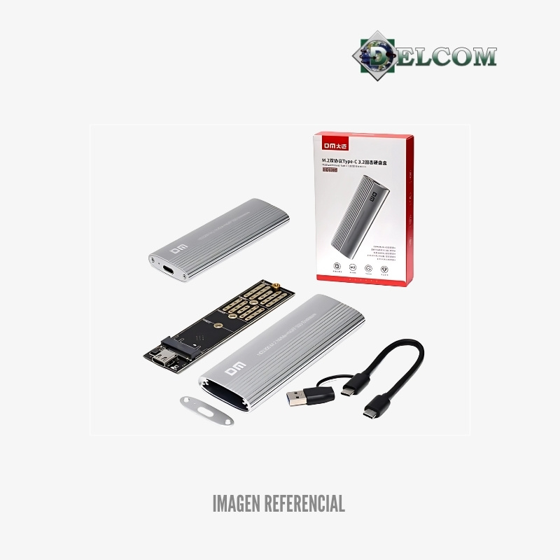 CASE PARA SSD M.2 NVME TIPO C 3.1/ DOBLE PROTOCOLO ALUMINIO
